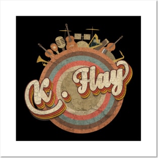 Tshirt Music Designs Vintage Retro - K.Flay Posters and Art